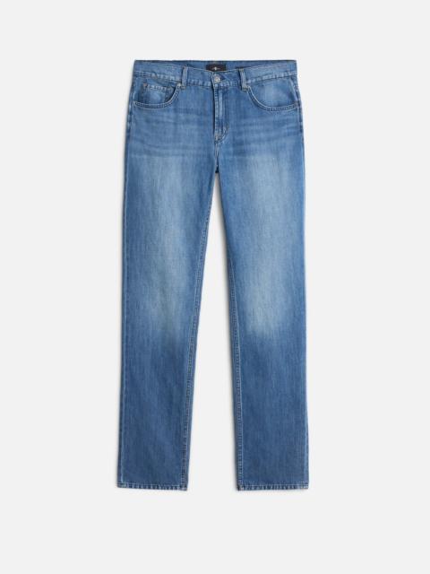 7 For All Mankind THE STRAIGHT in Indigo Linen Cloudbreak