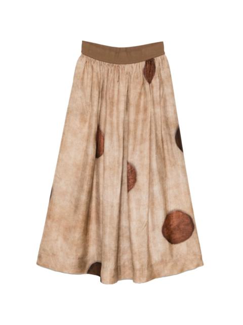 UMA WANG Gillian printed midi skirt