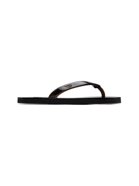 ANCIENT GREEK SANDALS Black Saionara Jelly Flip-Flops