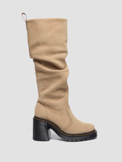 Dr. Martens KASEY Suede Knee High Heeled Boots