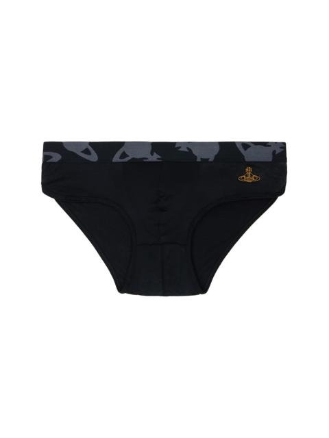Vivienne Westwood Black Orb Waistband Briefs