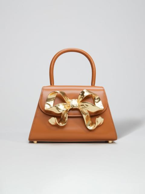 self-portrait The Bow Mini in Tan with Gold Hardware