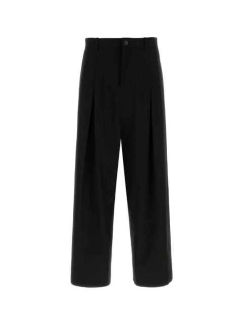 Loewe Black Cotton Wide-leg Pant