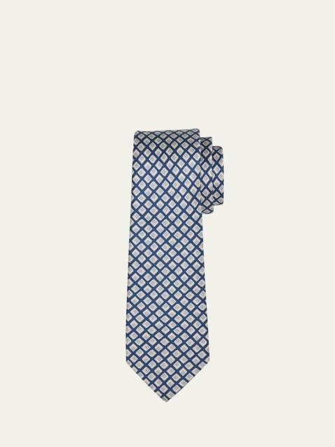 GIORGIO ARMANI Men's Diamond-Print Silk Tie