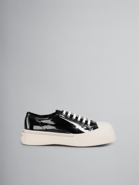 Marni BLACK PATENT LEATHER PABLO LACE-UP SNEAKER