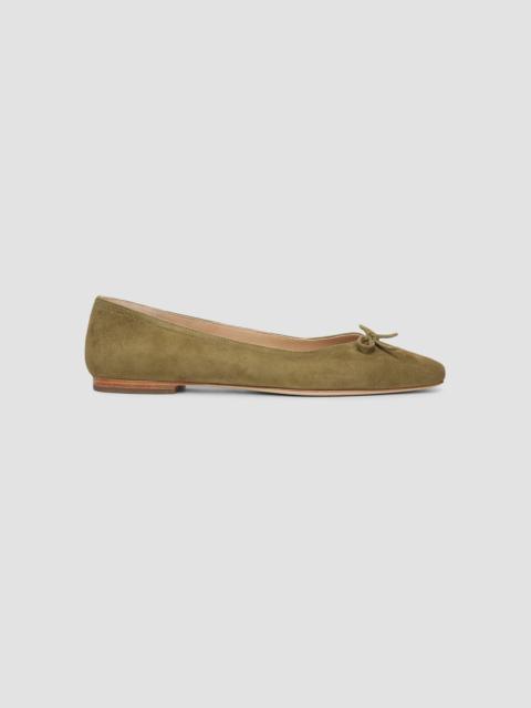 VERONICA BEARD Women's Cailey Suede Ballerina Flats - Fennel Green