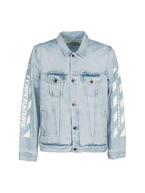 Off-White Off-White Classic Printing Jacket Denim Ordinary Version Blue OMYE001G20DEN0017101