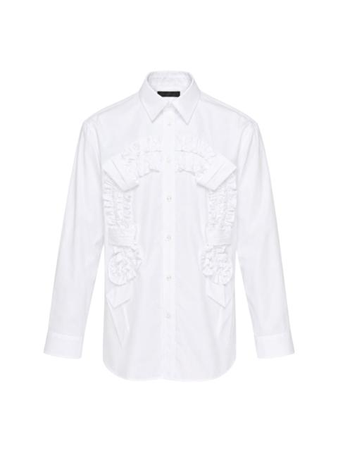 Simone Rocha Ruffle Horseshoe Long Sleeve Shirt
