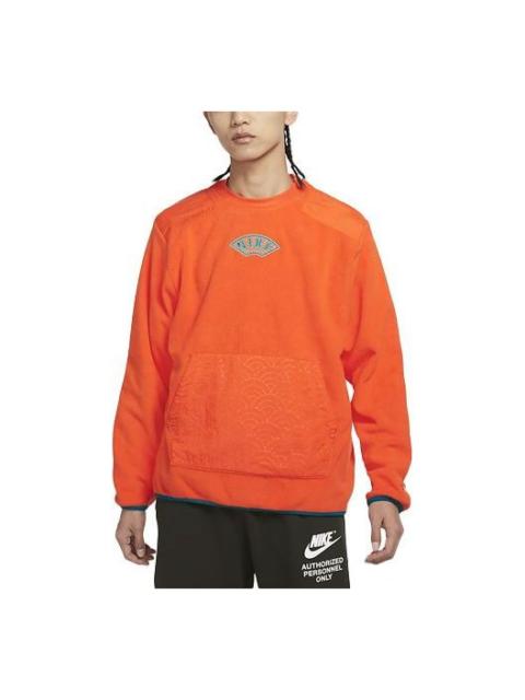 Nike 이란 중국 새해 판 Therma-Fit 로고 자수 느슨한 양털 스포츠 둥근 목 Pullo
