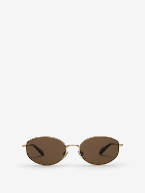 Burberry Metal Check Oval Sunglasses