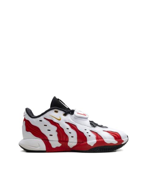 Nike LeBron 21 Prime 96 "White/Metallic Gold/Fire Red" sneakers