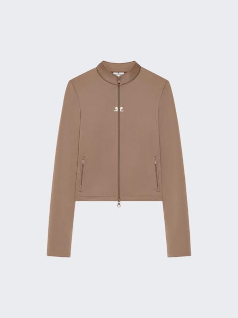 courrèges Biker Tracksuit Interlock Jacket Mocha