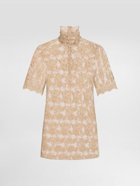 Dolce & Gabbana Floral chantilly lace top