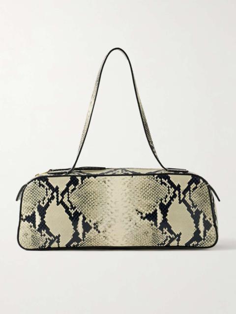 Simona snake-effect leather shoulder bag