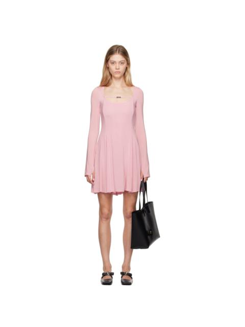 Pink Flared Minidress