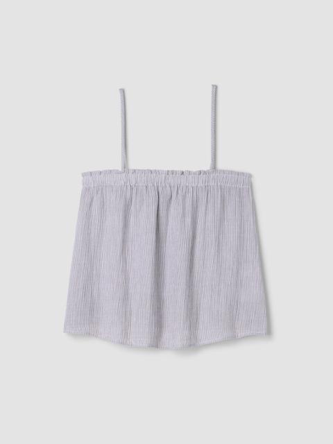 EILEEN FISHER Striped Organic Cotton Gauze Cami
