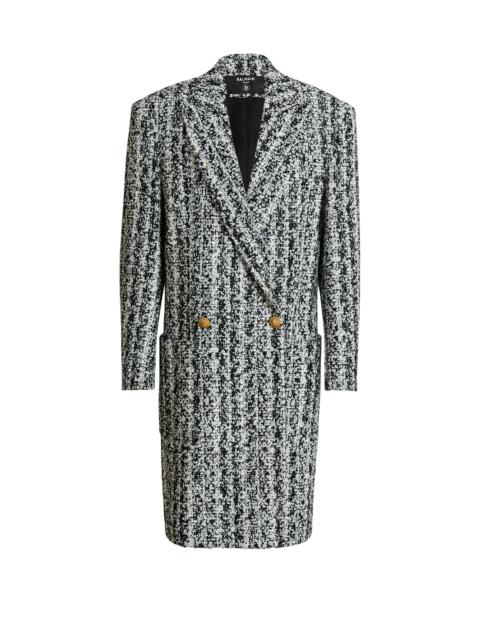 Balmain Long tweed coat