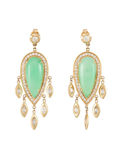 JACQUIE AICHE Chrysoprase Teardrop Earrings