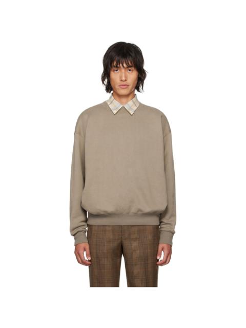 AURALEE Brown Smooth Soft Sweatshirt
