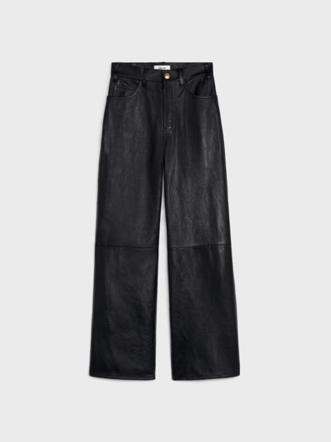 CELINE LARGE FLARED JEANS IN SOFT LAMBSKIN