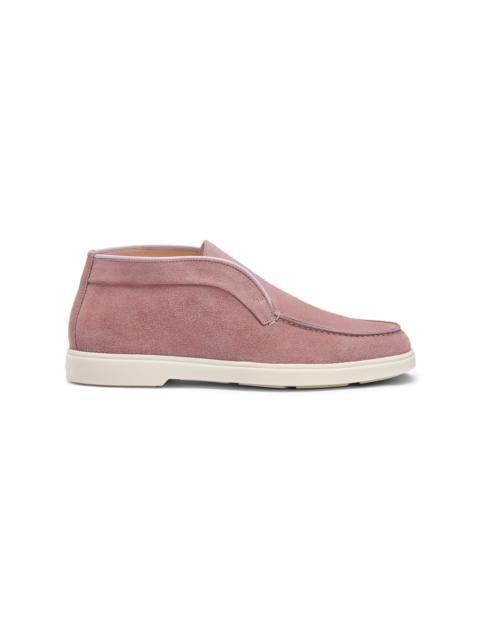 Santoni Women's pink suede desert boot