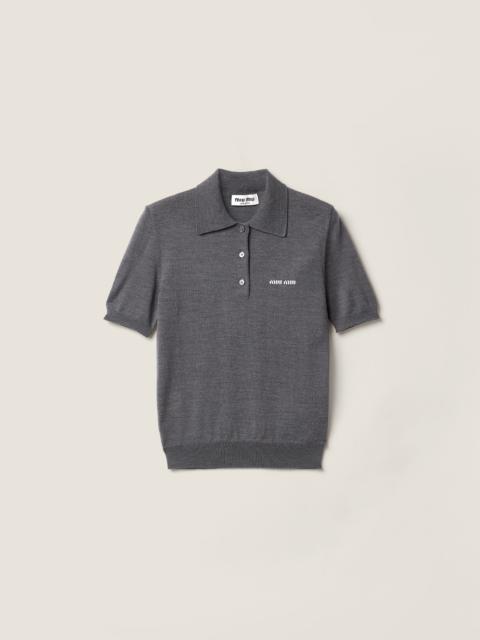 Miu Miu Wool knit polo shirt