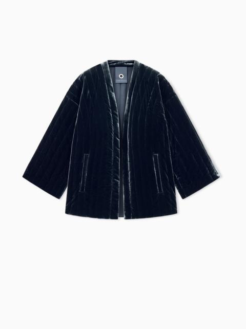 GIORGIO ARMANI OVERSIZED QUILTED JACKET IN VISCOSE AND SILK VELVET