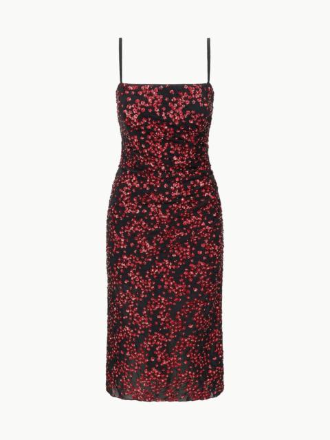 STAUD STAUD FLORENTINA DRESS POPPY