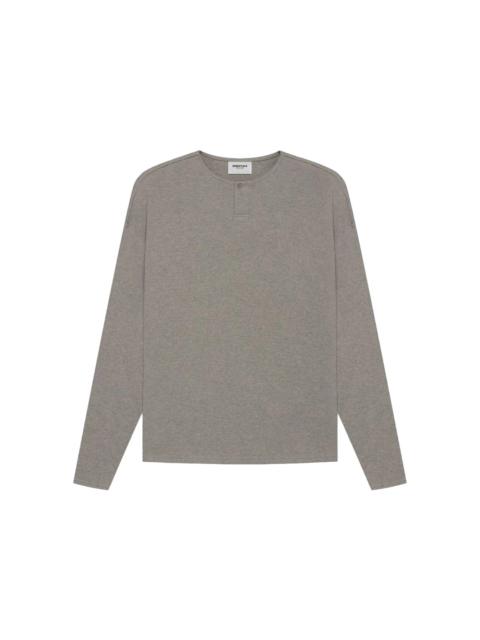 ESSENTIALS Fear of God Essentials Thermal Henley Long Sleeve Grey Flannel