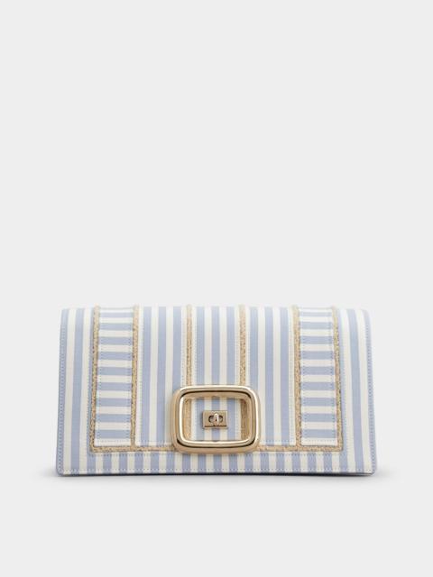 Roger Vivier Viv' Choc Summer Stripes Bag in Fabric