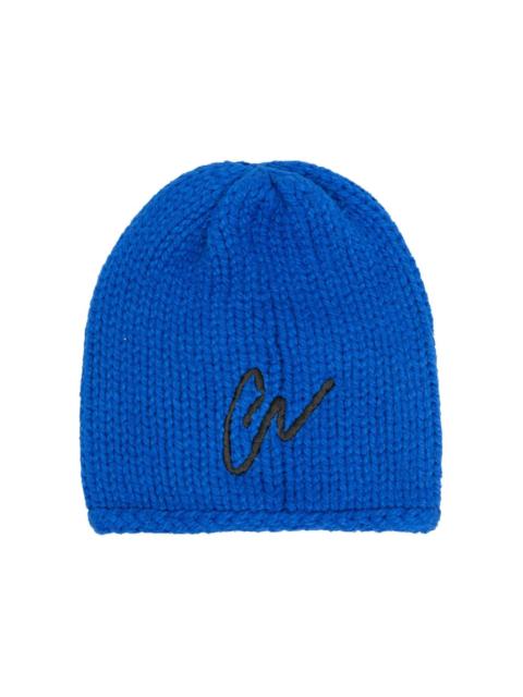 Greg Lauren logo-embroidered wool beanie