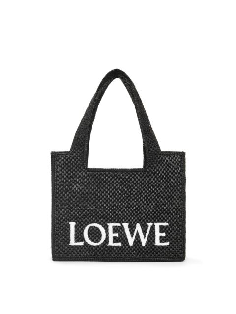 Medium LOEWE Font Tote in raffia