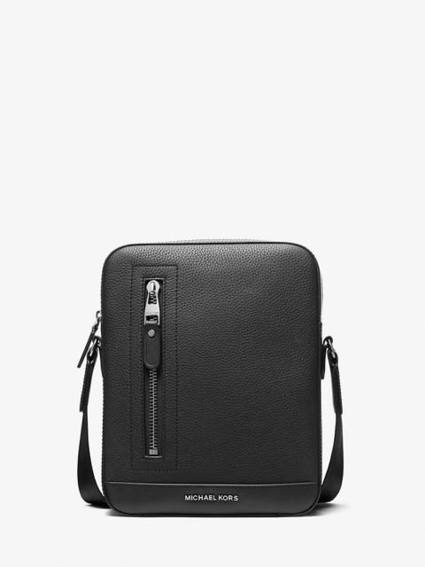 MICHAEL KORS Hudson Pebbled Leather Flight Bag
