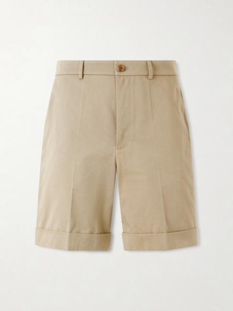 Valentino Straight-Leg Cotton-Gabardine Shorts