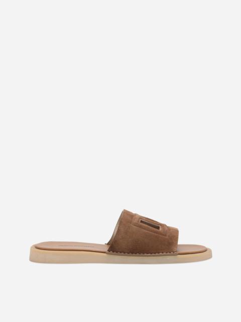 Suede sliders