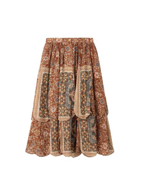 visvim MEADOW SKIRT KHADI BANDANA W BROWN
