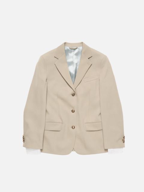 Acne Studios Layered wool suit jacket - Beige