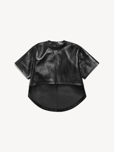 BALENCIAGA Women's Train Cropped T-shirt in Black