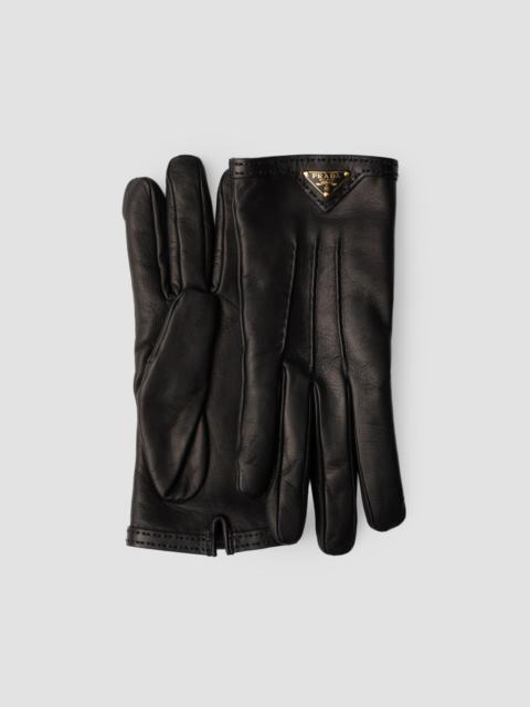 Prada Women's Leather Gloves - Black