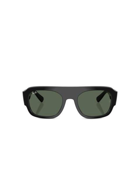 Ray-Ban shield-frame tinted sunglasses