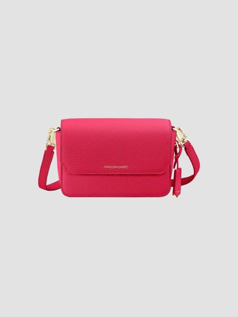 MAISON de SABRÉ Women's Mini Leather Flap Bag - Shibuya Fuchsia