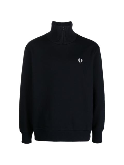 logo-print half-zipped sweatshirt