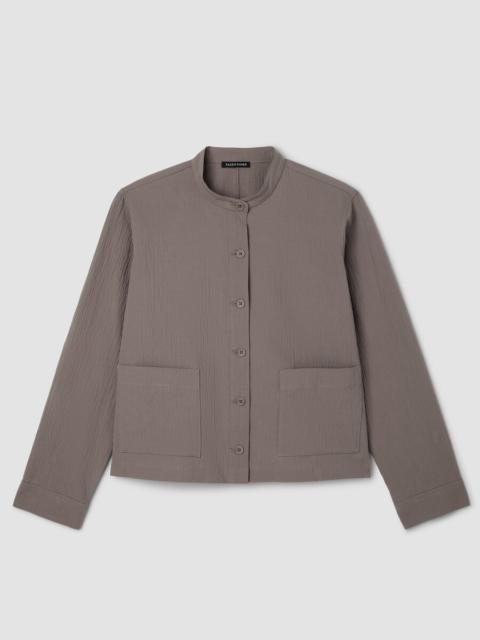 EILEEN FISHER Organic Cotton Pucker Shirt Jacket
