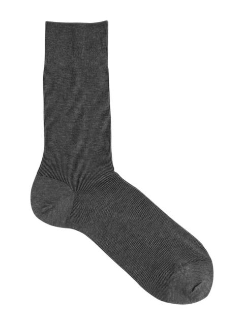 FALKE Fine Shadow ribbed cotton-blend socks