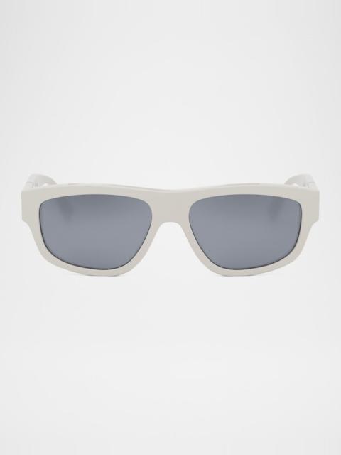 FENDI Men's Fendi Diagonal Acetate Rectangle Sunglasses
