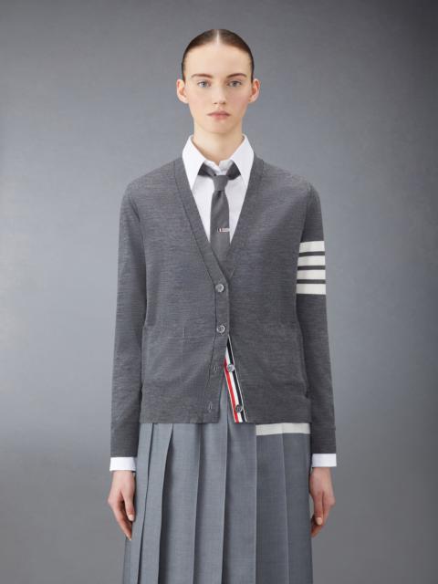 Thom Browne 4-Bar stripe V-neck cardigan