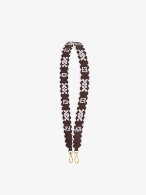 FENDI Strap You Mahogany brown leather shoulder strap
