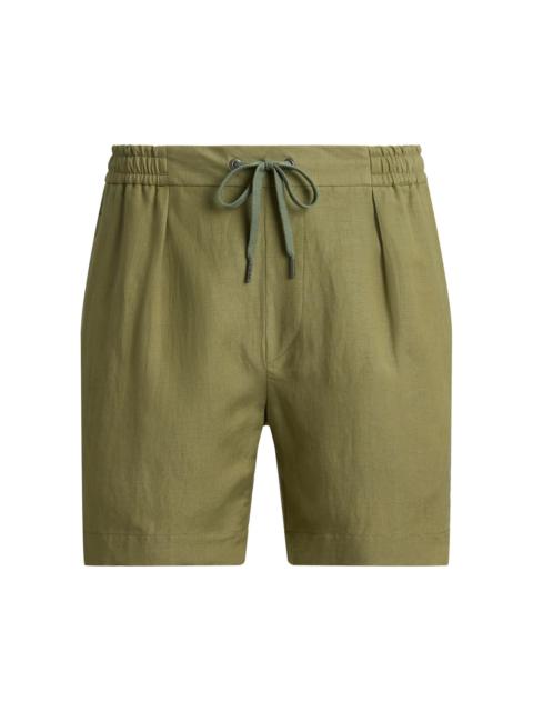 Ralph Lauren Men's Silk-Linen Drawstring Shorts - Fern Green