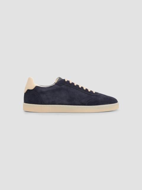 Brunello Cucinelli Men's Suede Low-Top Sneakers - Night Sky