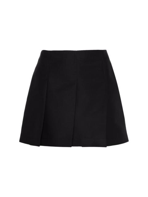 pleated cotton skirt